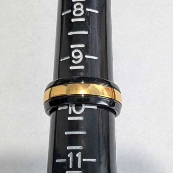 Black Gold Tungsten Carbide Ring Size 9.5 by Spikes - Picture 1 of 16